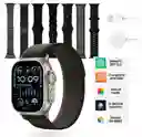Smartwatch H9 Ultra Plus 49mm 7 Correas Nfc, Amoled, Bluetooth Negro