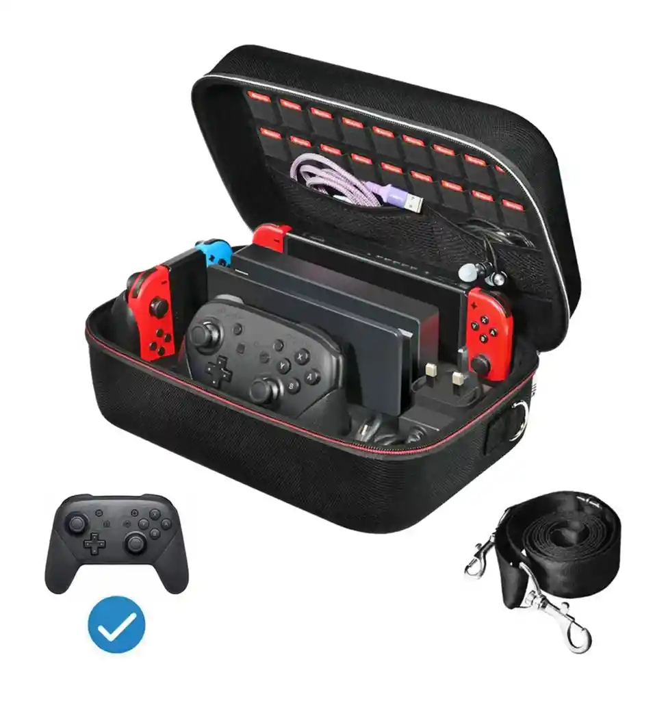 Maleta Viajera Negra Compatible Switch/ Switch Oled