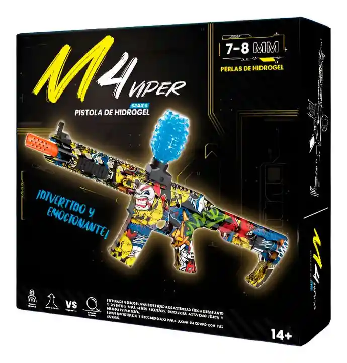 Fusil Lanzador Juguete Recargable Bolitas De Hidrogel M4 Viper