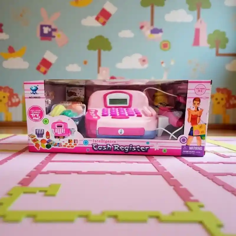 Caja Registradora Compras De Juguete Para Niña Con Luz, Sonido Y Microfono