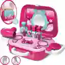 Set Tocador Maleta Portátil Para Niña Juguete De Lujo
