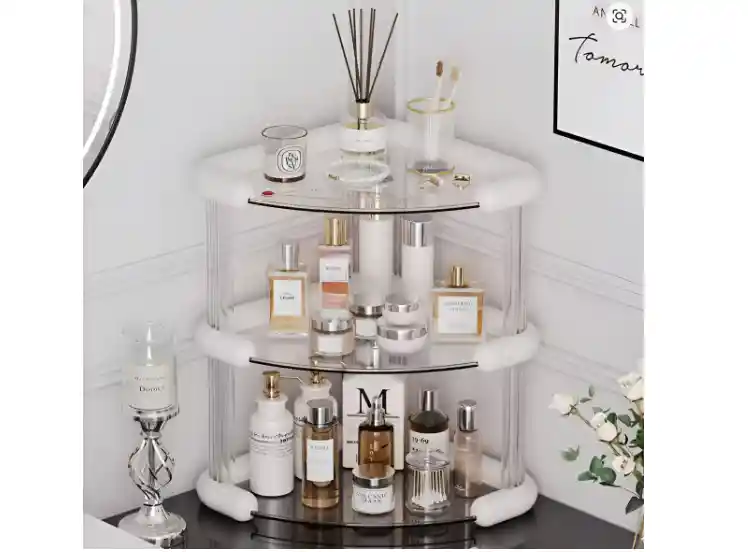Organizador De Maquillaje Esquinero 3 Niveles