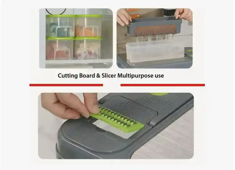 Picador De Verduras Mandolina 28 En 1 Estación Preparación