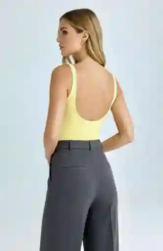 Body Escote Talla S/m Amarillo