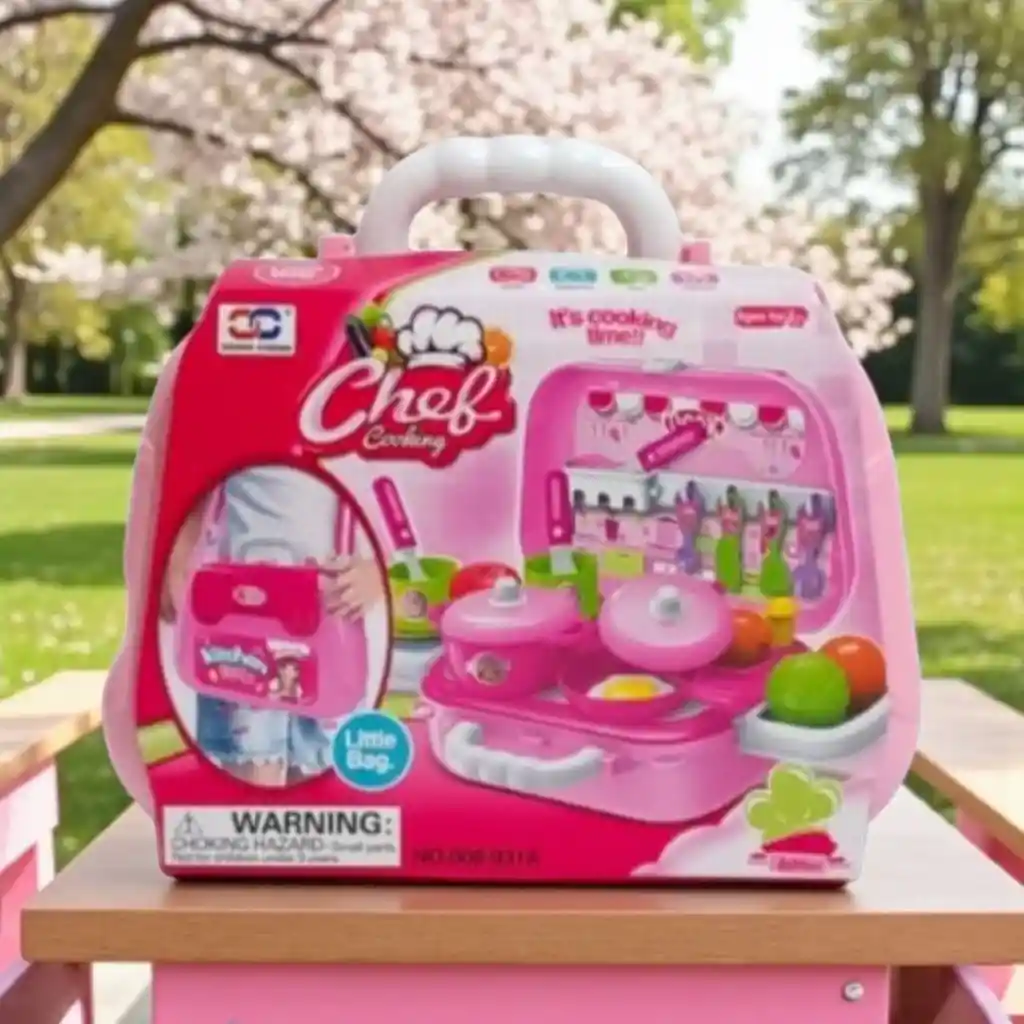 Set De Cocina Portatil Y Didactico Tipo Maleta Para Niñas
