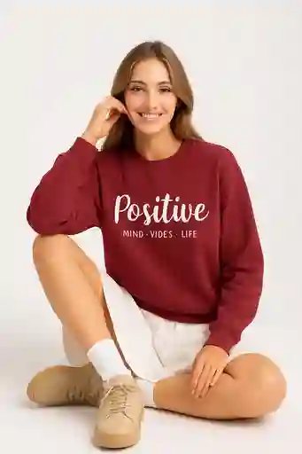 Buzo Tipo Hoodie “positive” – Mind · Vides · Life