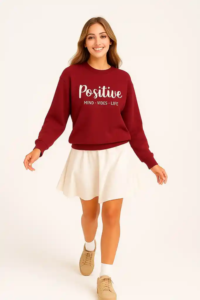 Buzo Tipo Hoodie “positive” – Mind · Vides · Life