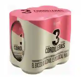 Six Pack Cerveza Artesanal 3 Cordilleras Rosé Lata X6 Und 269 Ml