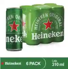Six Pack Cerveza Heineken Lata 310 Ml