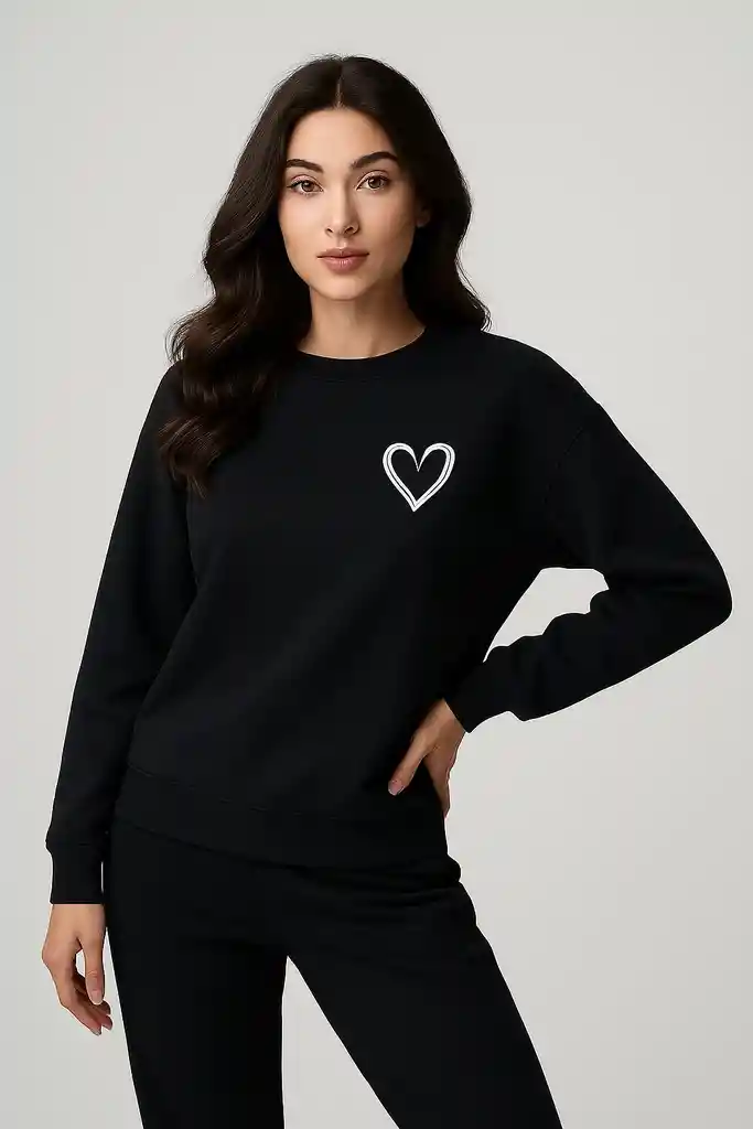 Buzo Tipo Hoodie “love Heart”