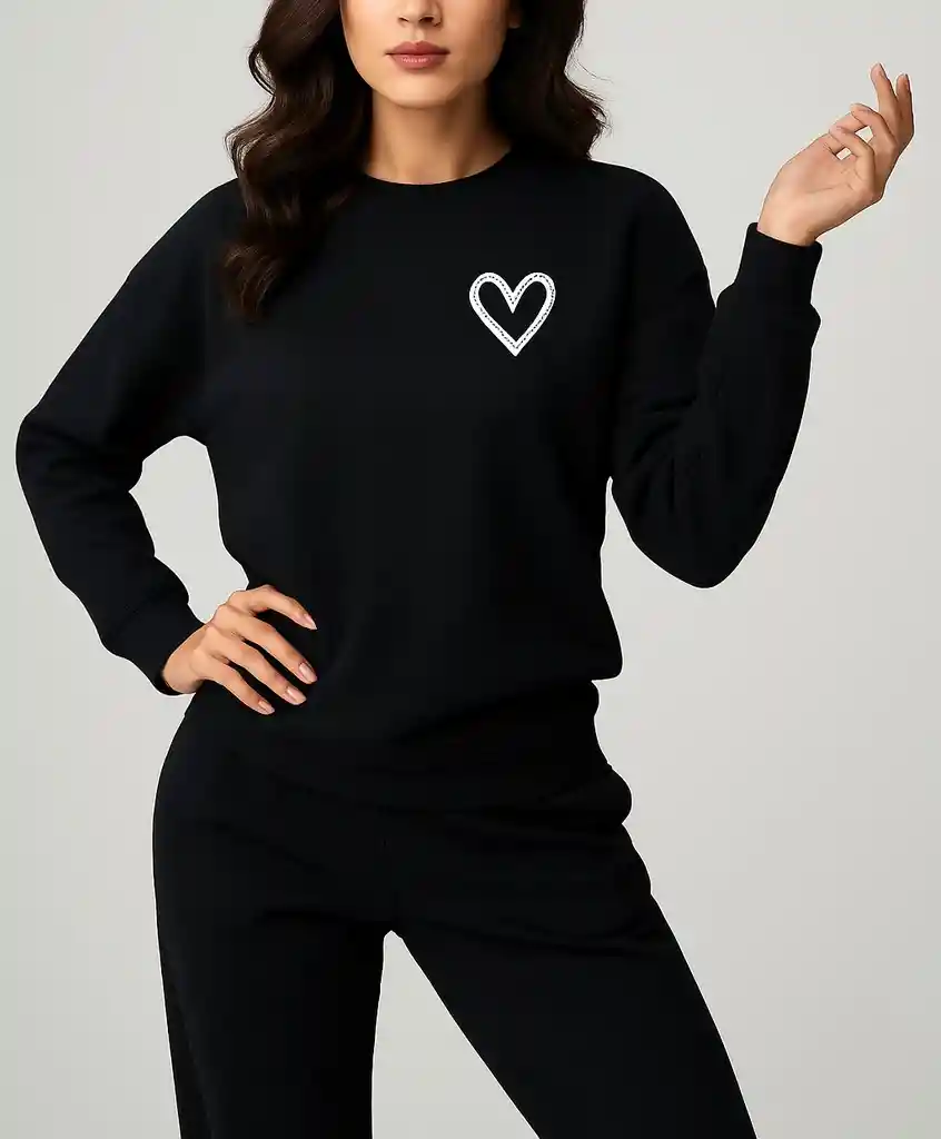 Buzo Tipo Hoodie “love Heart”