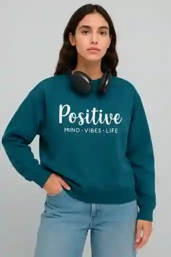 Buzo Tipo Hoodie “positive” – Mind · Vives · Life