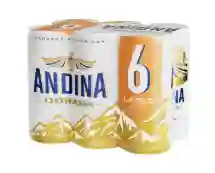 Six Pack Cerveza Andina Dorada Lata X6 Und 310 Ml