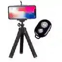Combo Mini Tripode + Control Bluetooth Negro