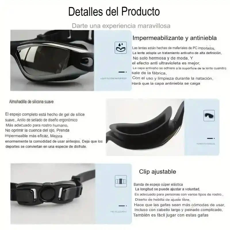 Kit Natación Gafas Rosadas.