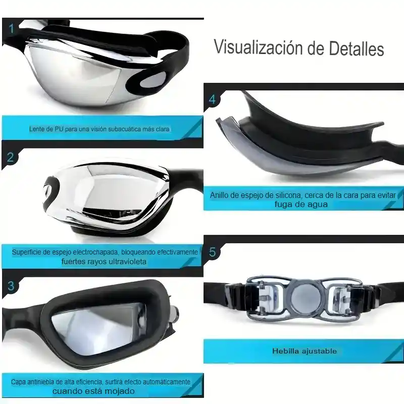 Kit Natación Gafas Rosadas.