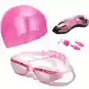 Kit Natación Gafas Rosadas.