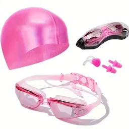 Kit Natación Gafas Rosadas.