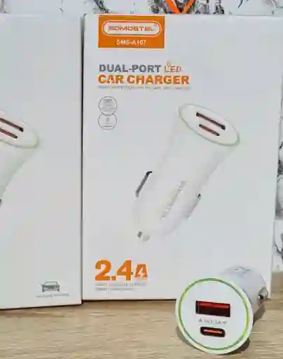 Cargador Para Carro💯 2 Puertos (usb Y Tipo C) Carga Rapida⚡📱