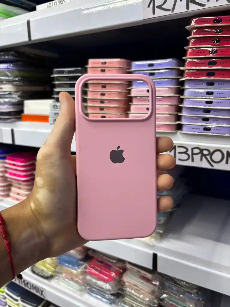 Iphone 17 Pro | Color Rosa Pink | Silicone Case | Rigido | Carcasa Protectora | Antihumedad