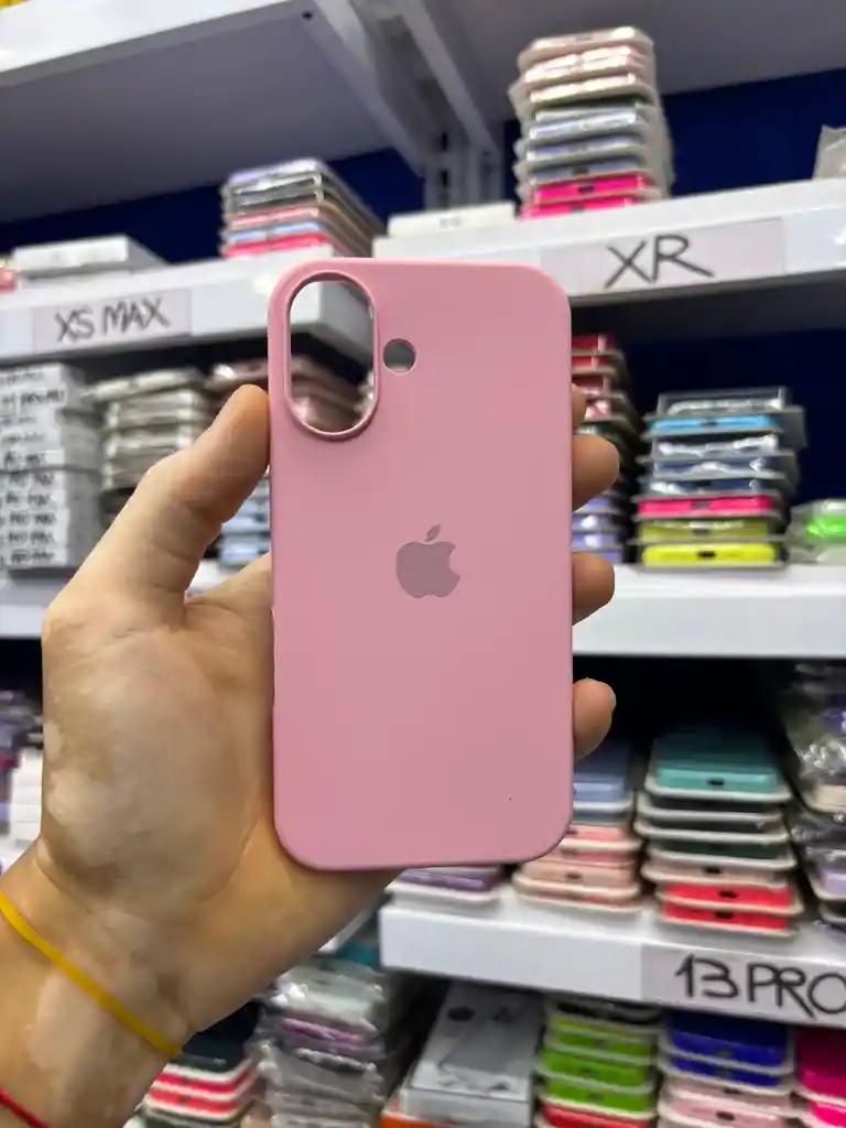 Iphone 17 | Color Rosa Pink | Silicone Case | Rigido | Carcasa Protectora | Antihumedad