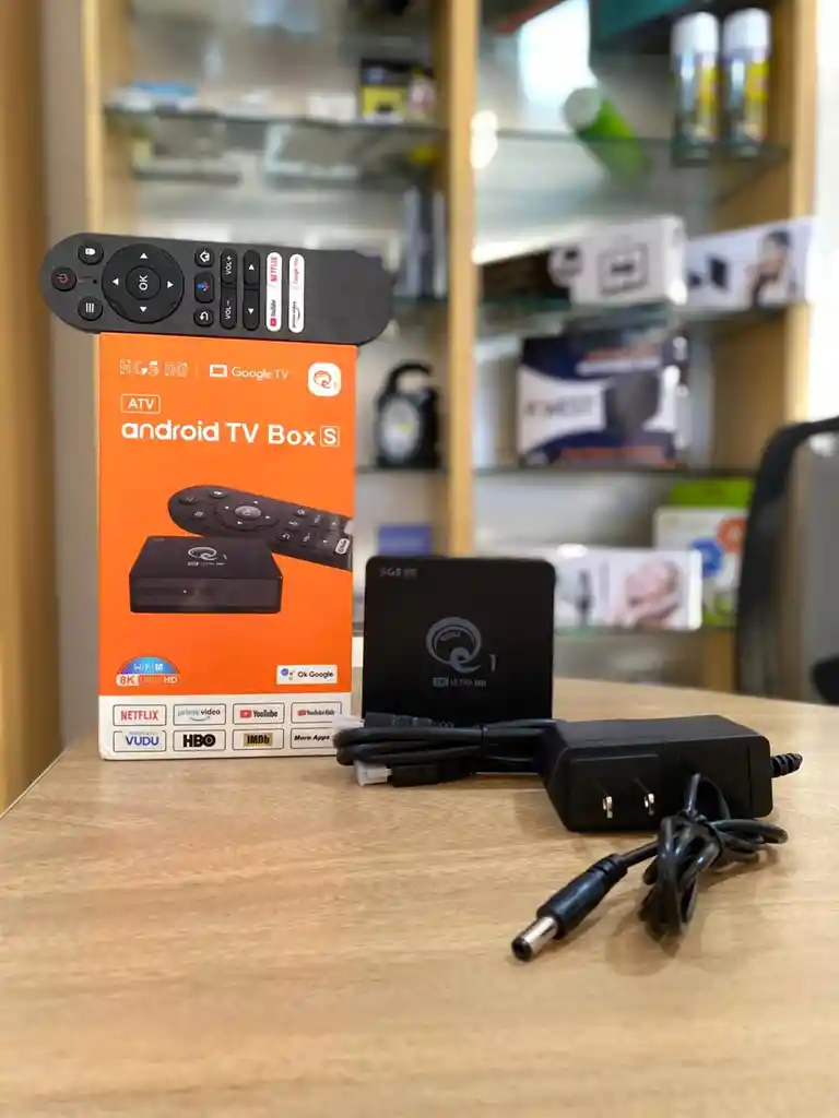 Tv Box Android/ Hd 4k Convertidor A Smart Tv Streaming Control De Voz/con Puerto Micro Sd Y Rj45