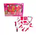 Set Kit Medico Doctora Juguete Utencilios Estetoscopio Niñas