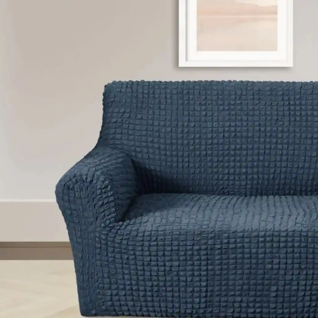 Protector De Sofá Elástico Taupe 2 Puestos Unicolor