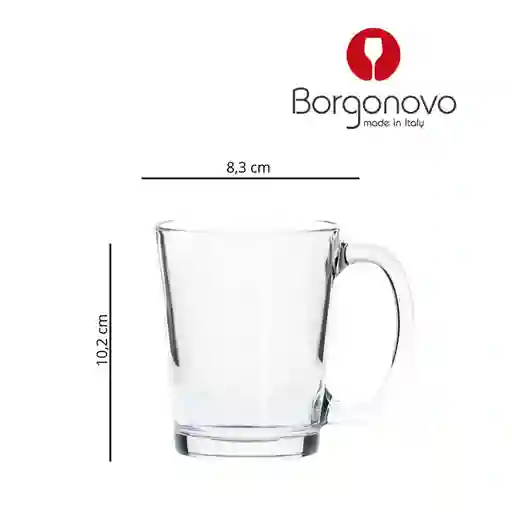 Mug Taza Borgonovo Conic 310 Ml Vidrio
