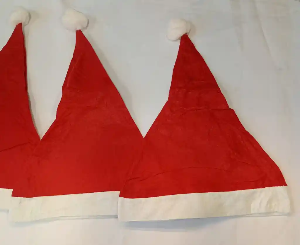 Gorro Navidad Sencillo Paquete X 12 Unidades