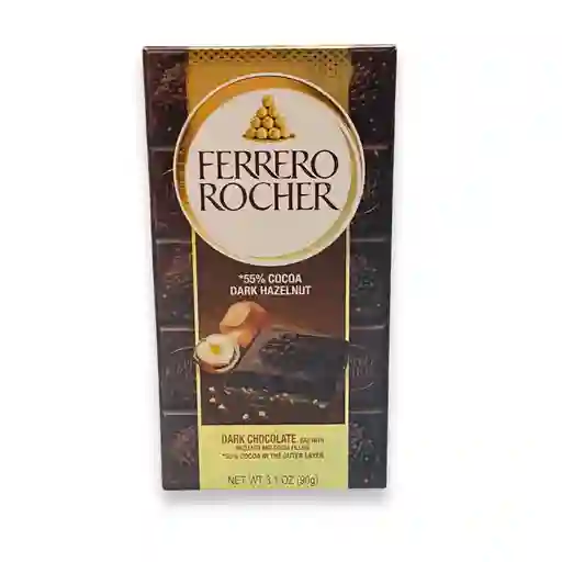 Barra Ferrero Rocher Chocolate Negro 55% Cacao X 90 Gr