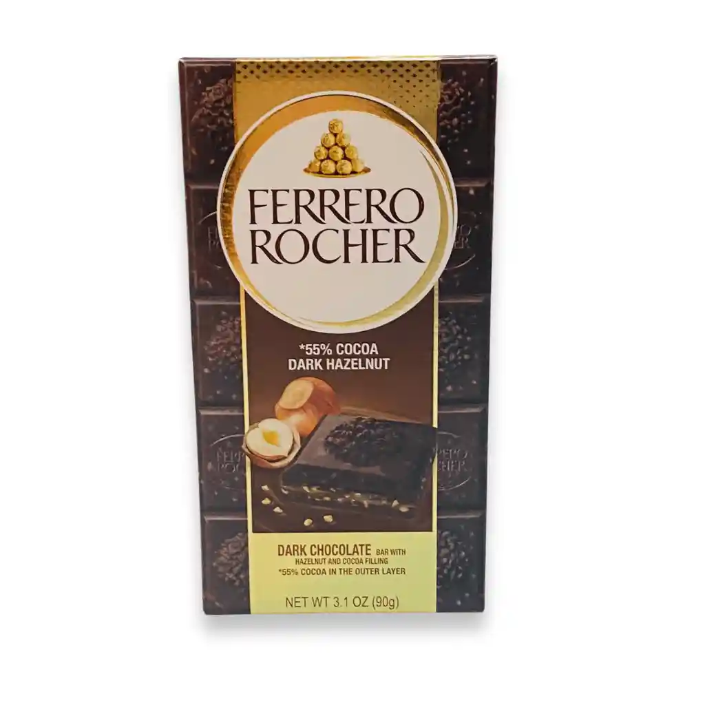 Barra Ferrero Rocher Chocolate Negro 55% Cacao X 90 Gr
