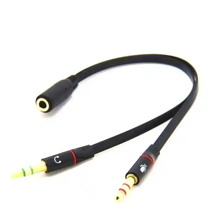 Cable Audio Divisor Triestereo 2 Machos A 1 Hembra 3.5 Mm