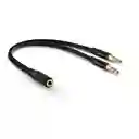 Cable Audio Divisor Triestereo 2 Machos A 1 Hembra 3.5 Mm