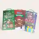 Bolsa De Regalo Jumbo Kraft Motivos Navideños 52x31 Cm