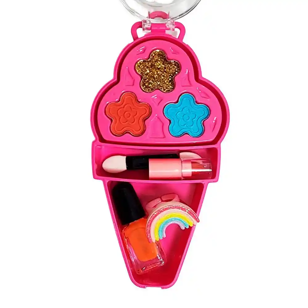 Kit De Maquillaje Niñas Juguete Princesas + Estuche Cono