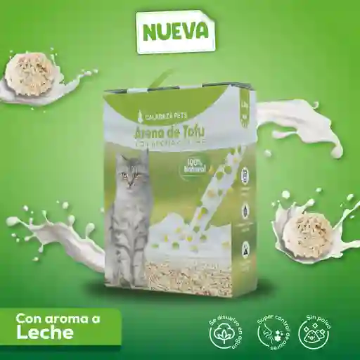 Arena Para Gatos De Tofu Con Aroma A Leche 2.5kg