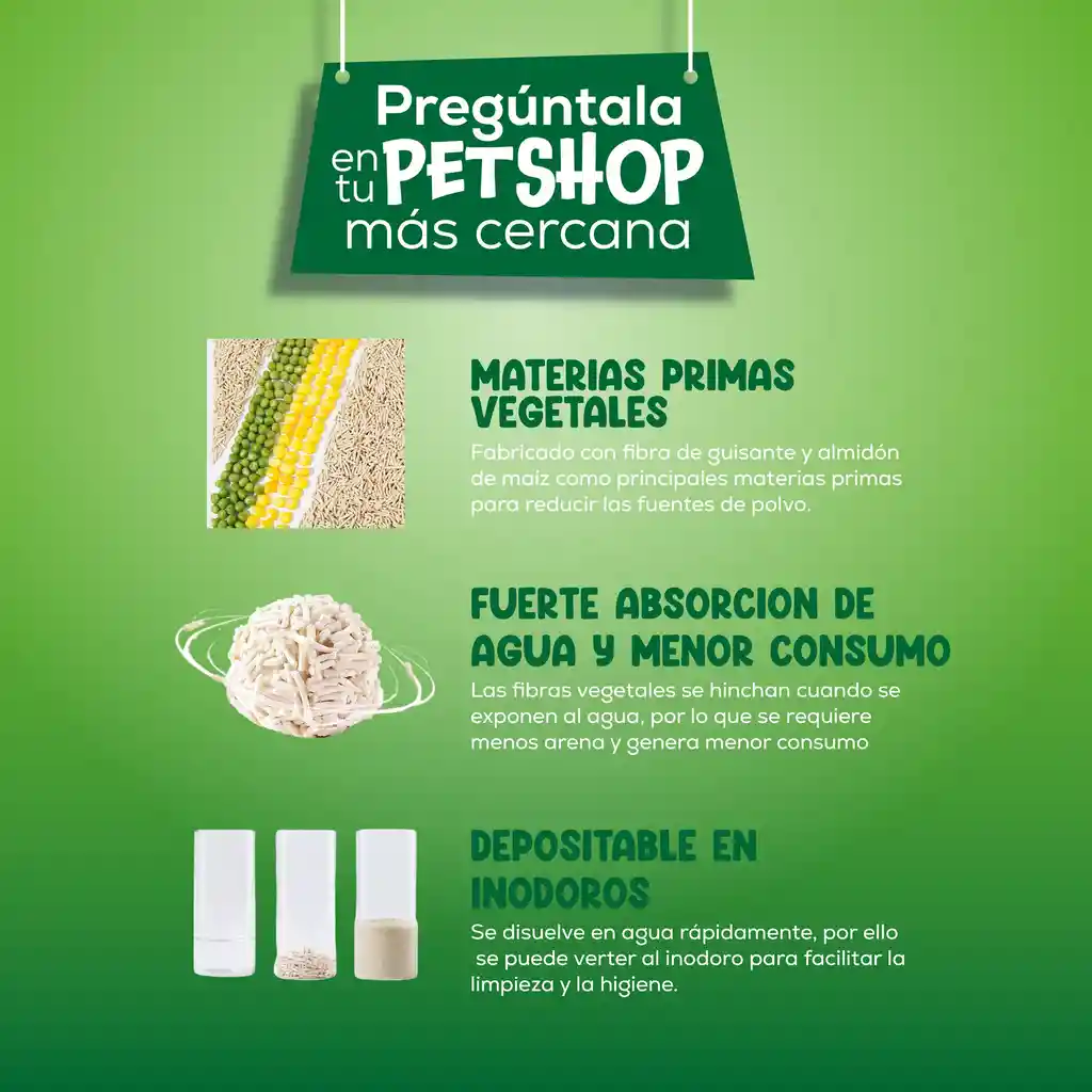 Arena Para Gatos De Tofu Con Aroma A Leche 2.5kg