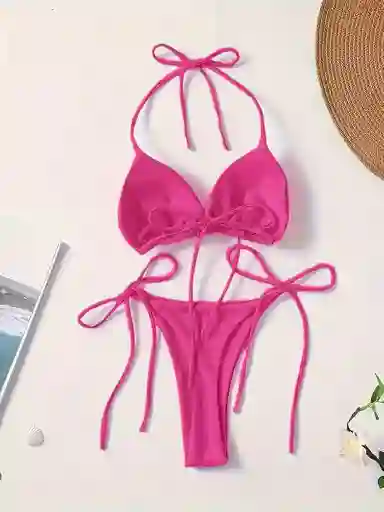 Conjunto De Bikini De Mujer Con Top De Tubo, Talla L