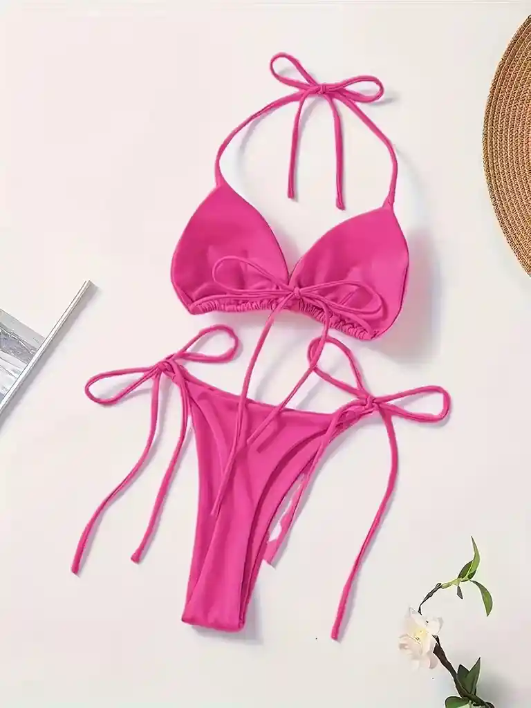 Conjunto De Bikini De Mujer Con Top De Tubo, Talla L