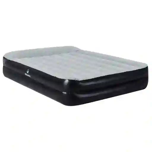 Colchón Inflable Eléctrico Queen 203x152x46cm Gris Klimber Colchon Con Bomba