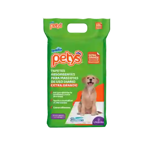 Tapetes Absorbentes Petys Extra Grandes X 12 Unidades