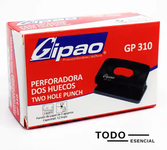 Perforadora 2 Huecos Gipao