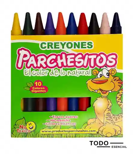 Crayolas Parchesitos X10 Delgada Colores Surtidos