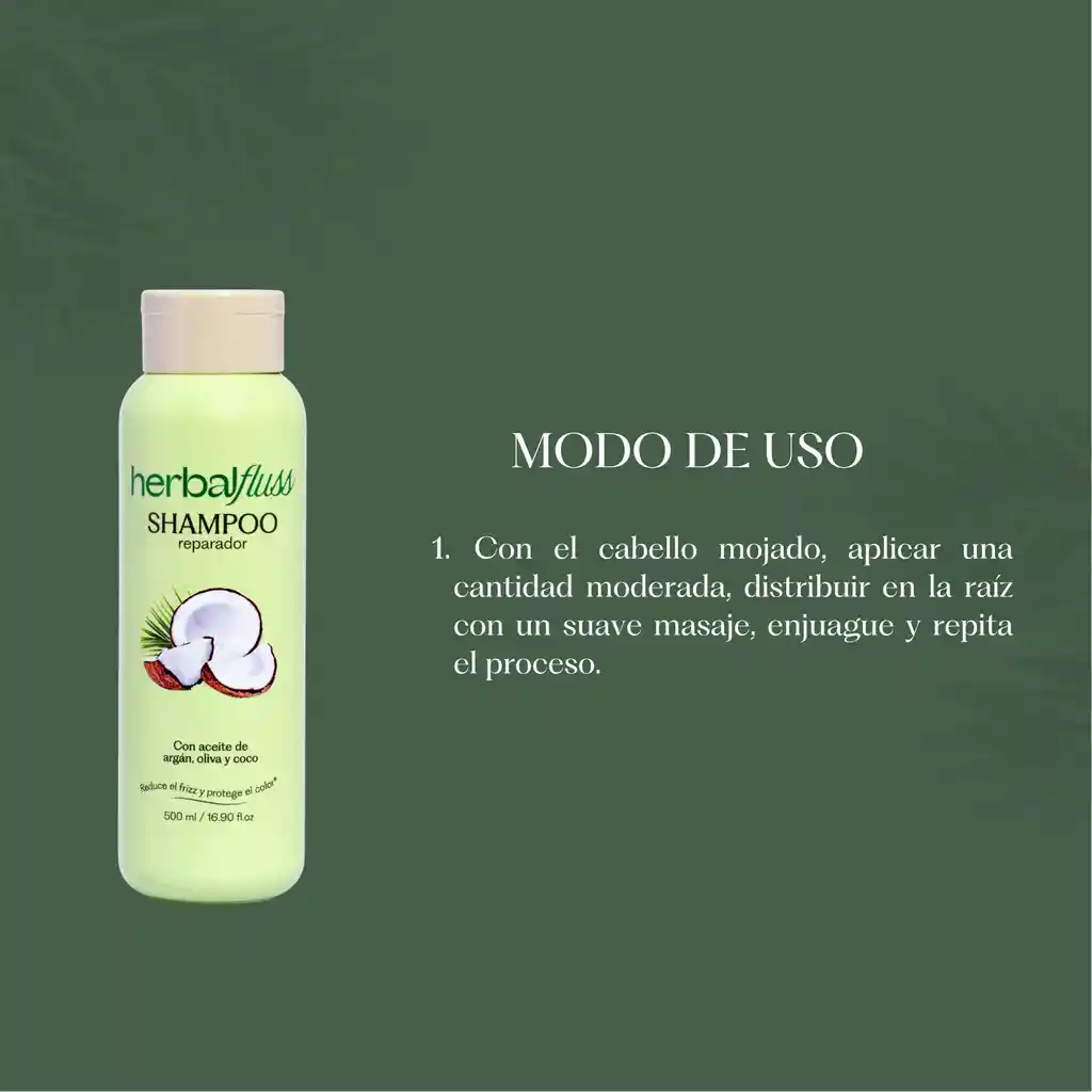 Shampoo Reparador Herbalfluss 1000ml