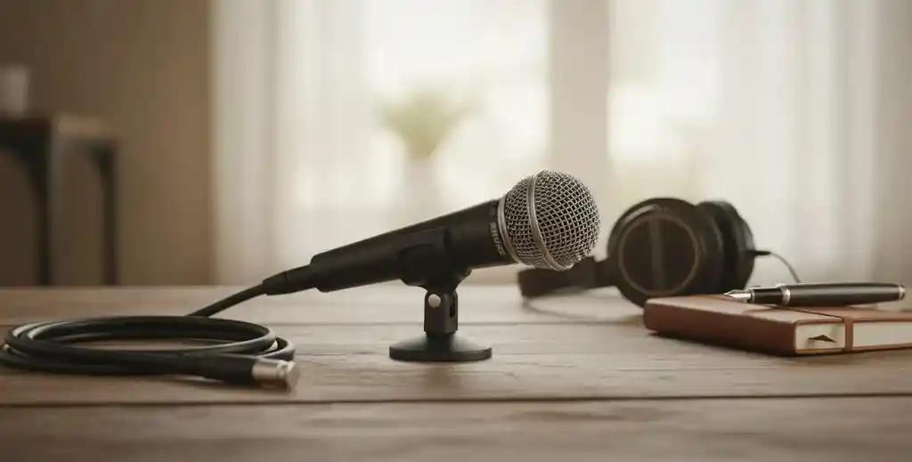 Micrófono Vocal Dinamico De Mano Alámbrico 50 A 15000hz