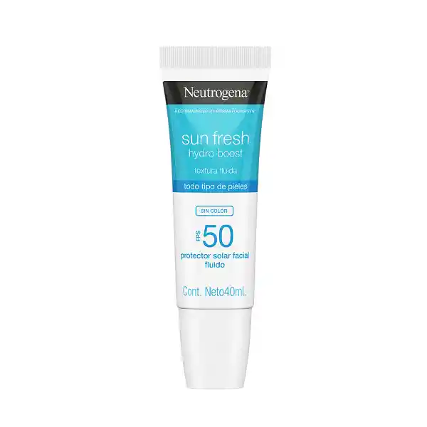 Protector Solar Neutrogena Sun Fresh Hydro Boost Sin Color Fps 50 40ml