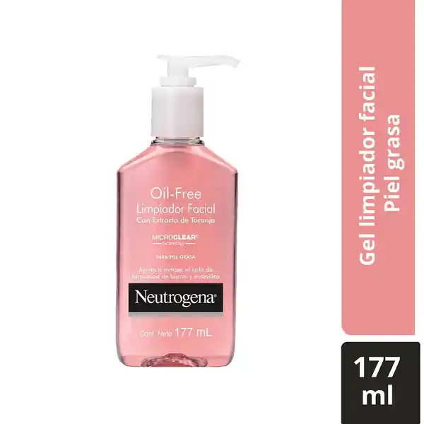 Gel Limpiador Facial Neutrogena Oil Free Toronja Ácido Salicílico 177ml