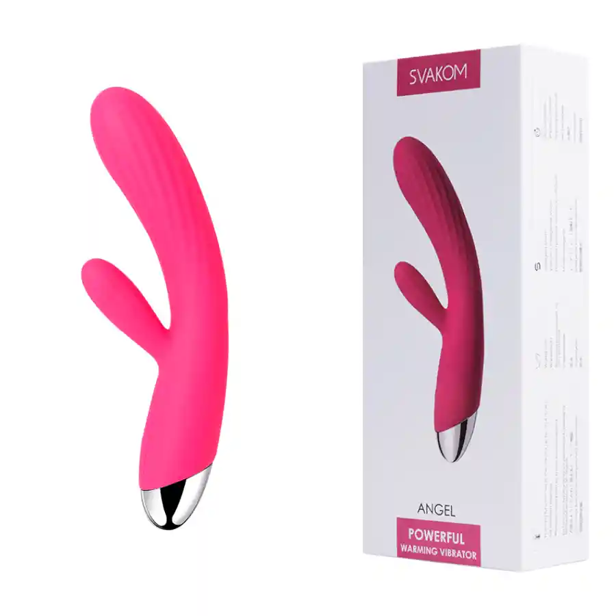 Vibrador De Doble Estimulación Angel Rojo Ciruela By Svakom