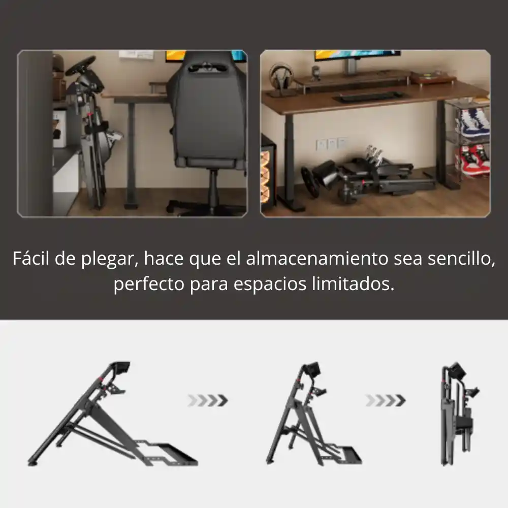 Soporte Universal Plegable Para Simulador Timón Y Palanca Techgo Sptg-05, Compatible Logitech Y +